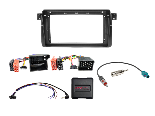 9" Kit BMW 3series(E46) 07/1998-02/2007 black SWC/antenna