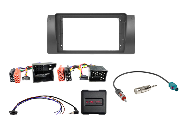 9" Kit BMW X5(E53) 03/2000-11/2006 black SWC/antenna