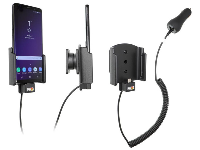 Samsung Galaxy S9 Actieve houder met 12V USB plug