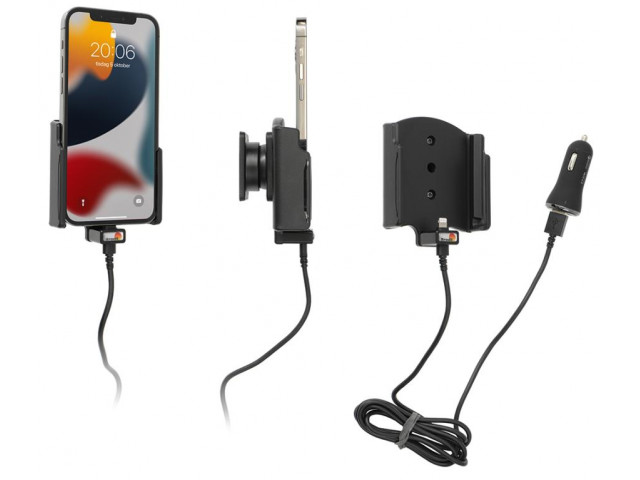 Apple iPhone 13/14/ Pro , Actieve  houder met 12V USB SIG-Plug