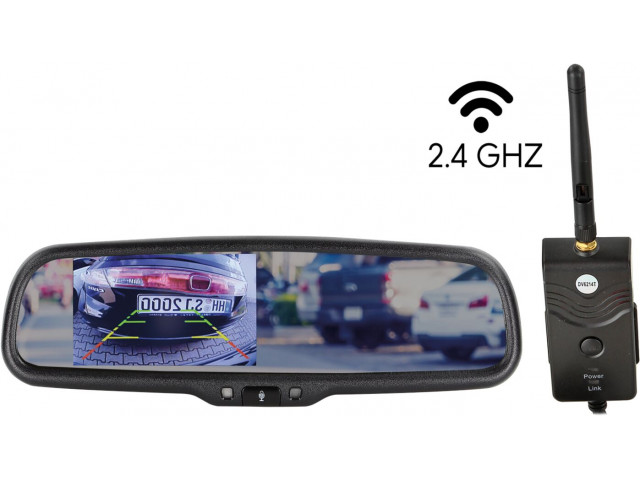 4,3 inch spiegelmonitor incl. 2,4 GHz digitale videozender