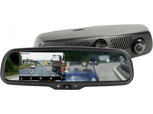 4,3 inch spiegelmonitor incl. Full HD dashcam + DVR-functie