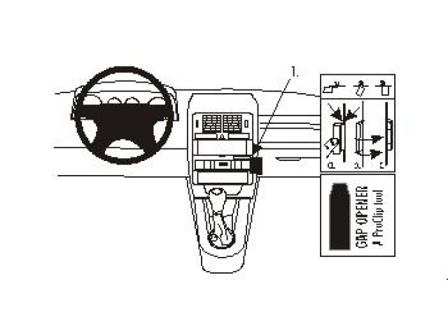 ProClip - Audi A2/ S2 2001-2005 Angled mount