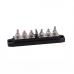 Distribution blok 3x red M8, 3x black M8