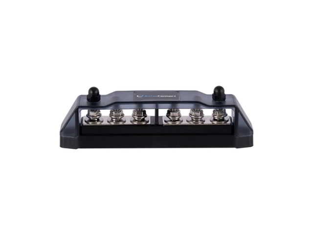 Distribution blok 3x red M8, 3x black M8