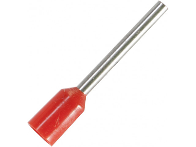Adereindhuls voor kabelmaat: 0,75 mm² met rode isolatie