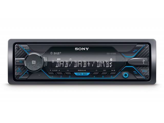 Sony DSX-A510BD 1-DIN Autoradio met DAB+ ,Extra Bass, Bluetooth, AUX- en USB