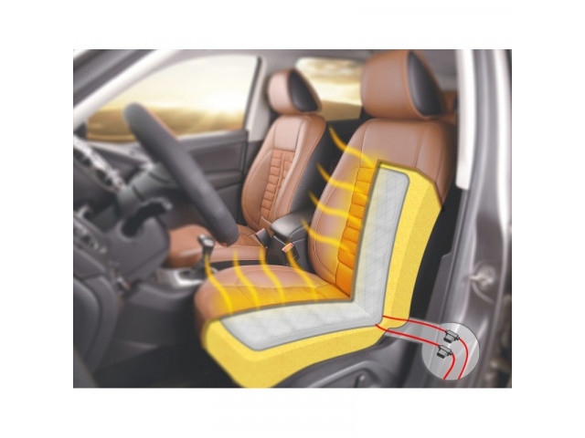 Stoelverwarming universeel voor 1 stoel / 2 Carbon pads / 2 standen schakelaar