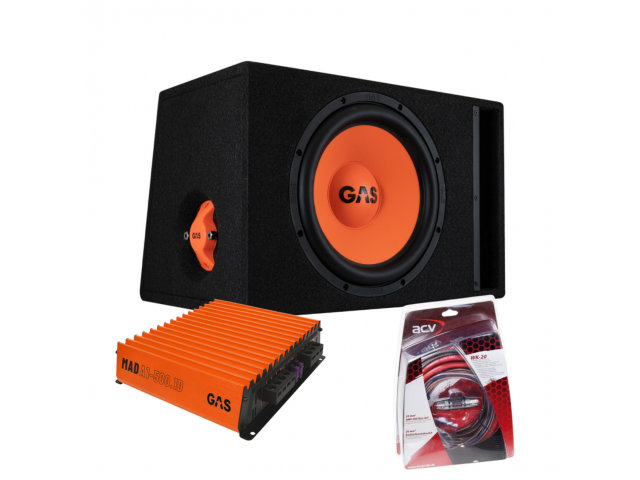 GAS MAD Subwoofer set MAD B2-112 (gepoort) + MAD A1-500.1D + WK-20