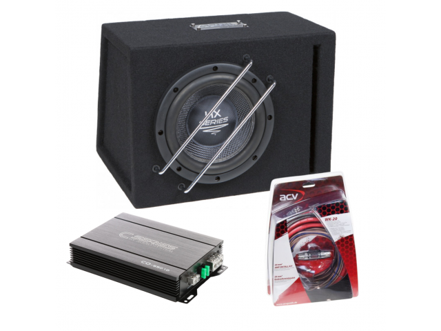 AUDIO SYSTEM Subwoofer set HX08 SQ BR (gepoort) + CO-650.1D + WK-20