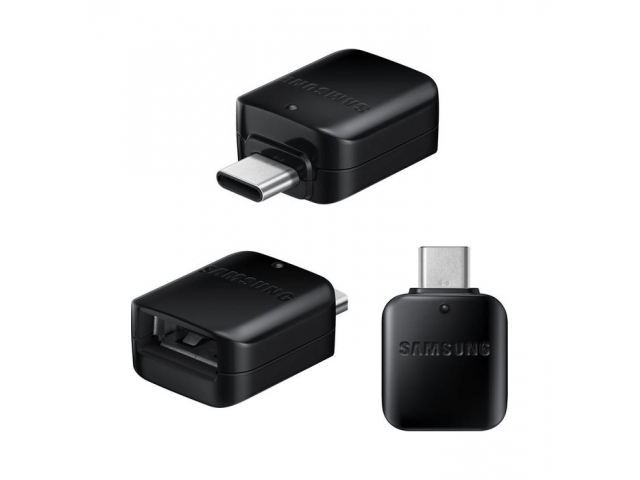 Kabeladapter USB-A f - USB-C m -  kleur zwart