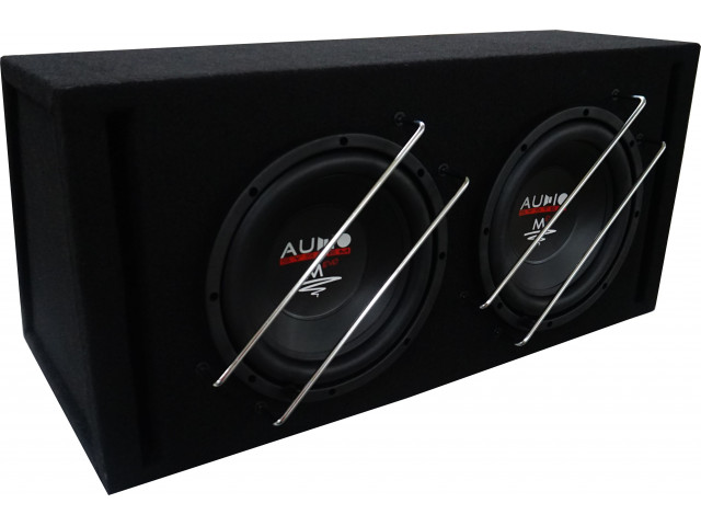 M-Serie EVO HIGH EFFICIENT Subwoofer 2x30 liter box met  BR10-2 + 2x M10 EVO 2x400/300 watt