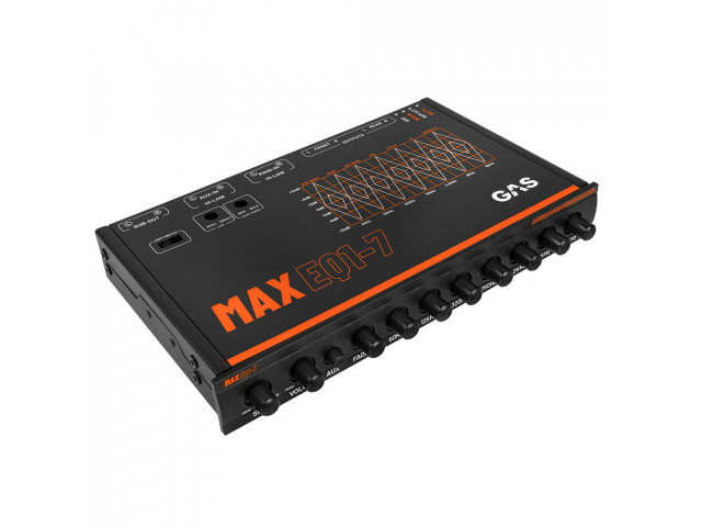 GAS MAX ½DIN 7-band EQ, 6V Pre-Outs                                                                 