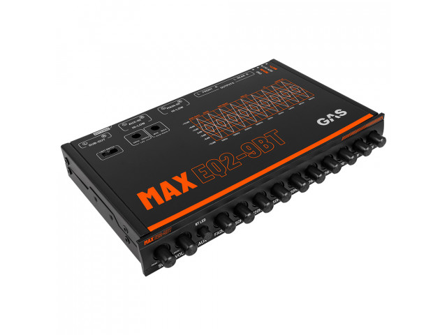 GAS MAX ½DIN 9-band EQ with Bluetooth, 6V Pre-Outs                                                  