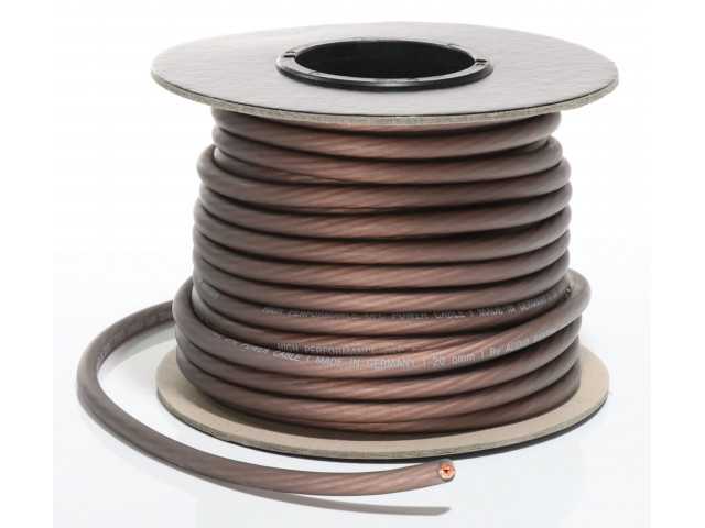 AUDIO SYSTEM HIGH-Performance 20mm² power Kabel. Per rol van 25 meter Black AUDIO SYSTEM HIGH-Performance 20mm² power Kabel. Per rol van 25 meter Black