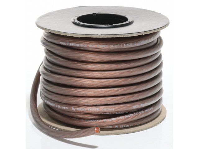AUDIO SYSTEM HIGH-Performance 35mm² power Kabel. Per rol van 25 meter AUDIO SYSTEM HIGH-Performance 35mm² power Kabel. Per rol van 25 meter