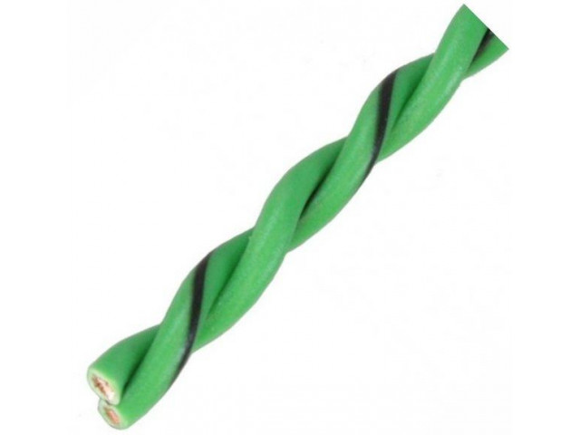 AUDIO SYSTEM Gedraaide luidsprekerkabel. Groen. 2x 0,5mm² . 200 mtr per rol AUDIO SYSTEM Gedraaide luidsprekerkabel. Groen. 2x 0,5mm² . 200 mtr per rol