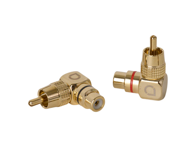 Auto-Connect L2 RCA Adapter Male -Female Angled