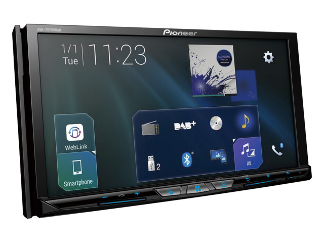 Pioneer AVH-Z9200DAB  | Wi-Fi-functie en groot 7 inch 24 bit True Colour Clear Type Touchscreen | 