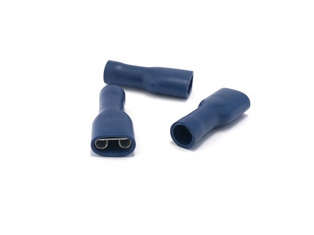 Kabelverbinder geïsoleerd Female blauw 6.3 mm / 1.5 - 2.5 mm² / A: 6.3mm - B: 0.8mm (100 stuks)