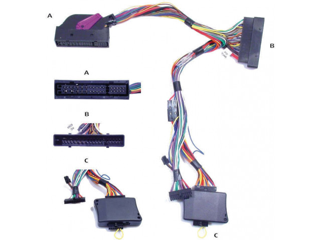 Audio2Car Audi A6 2004-2011met Bose 6000 system 13 speakers (versterker links achterin)