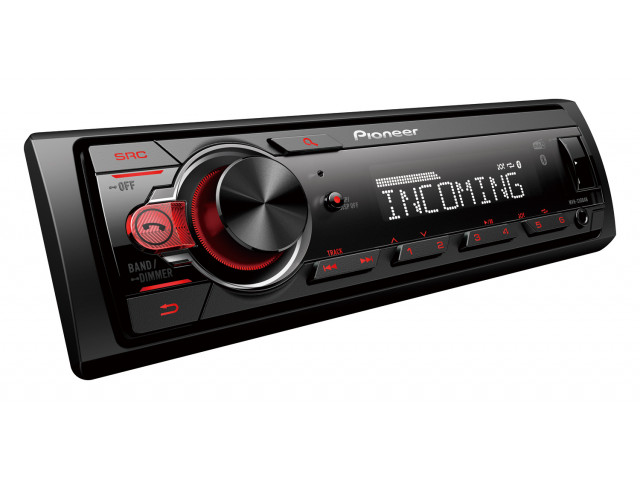 Pioneer MVH-330DAB Receiver 1DIN USB/BT/DAB+ rood