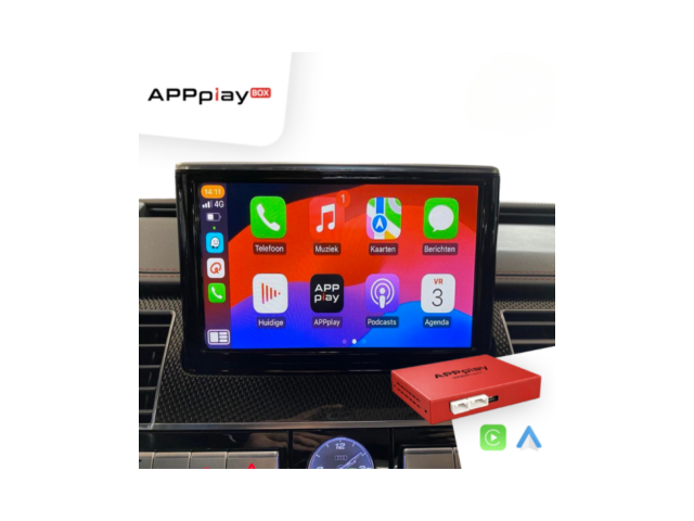 APPplay BOX_Audi A8 (10-17) MMI 3G CARplay & Android Auto set (clima)